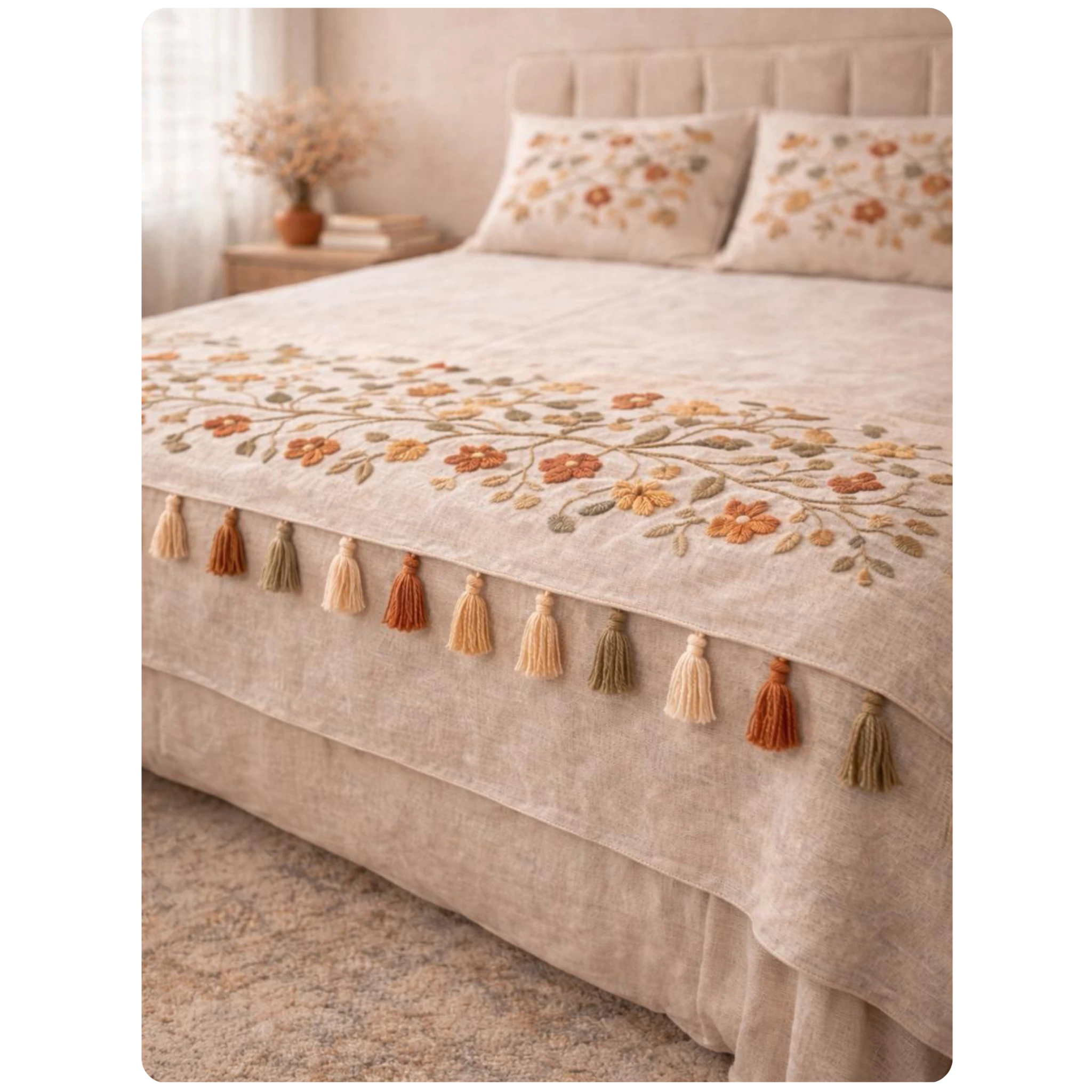 Seminario de Bordado Pie de cama floral - Imagen 5