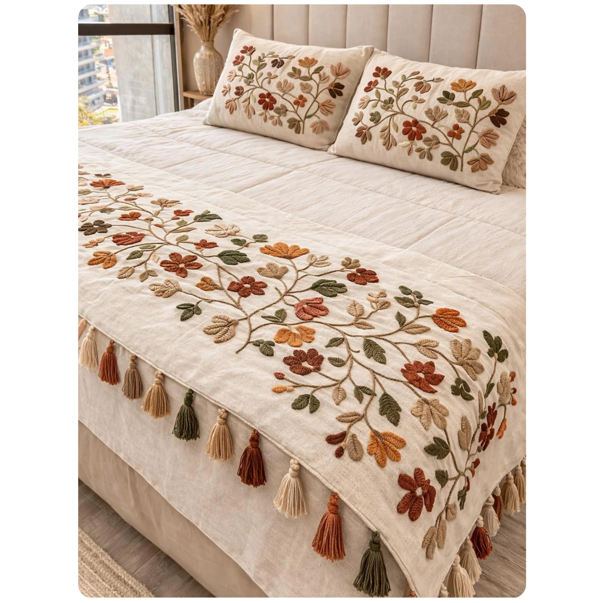 Seminario de Bordado Pie de cama floral - Imagen 2