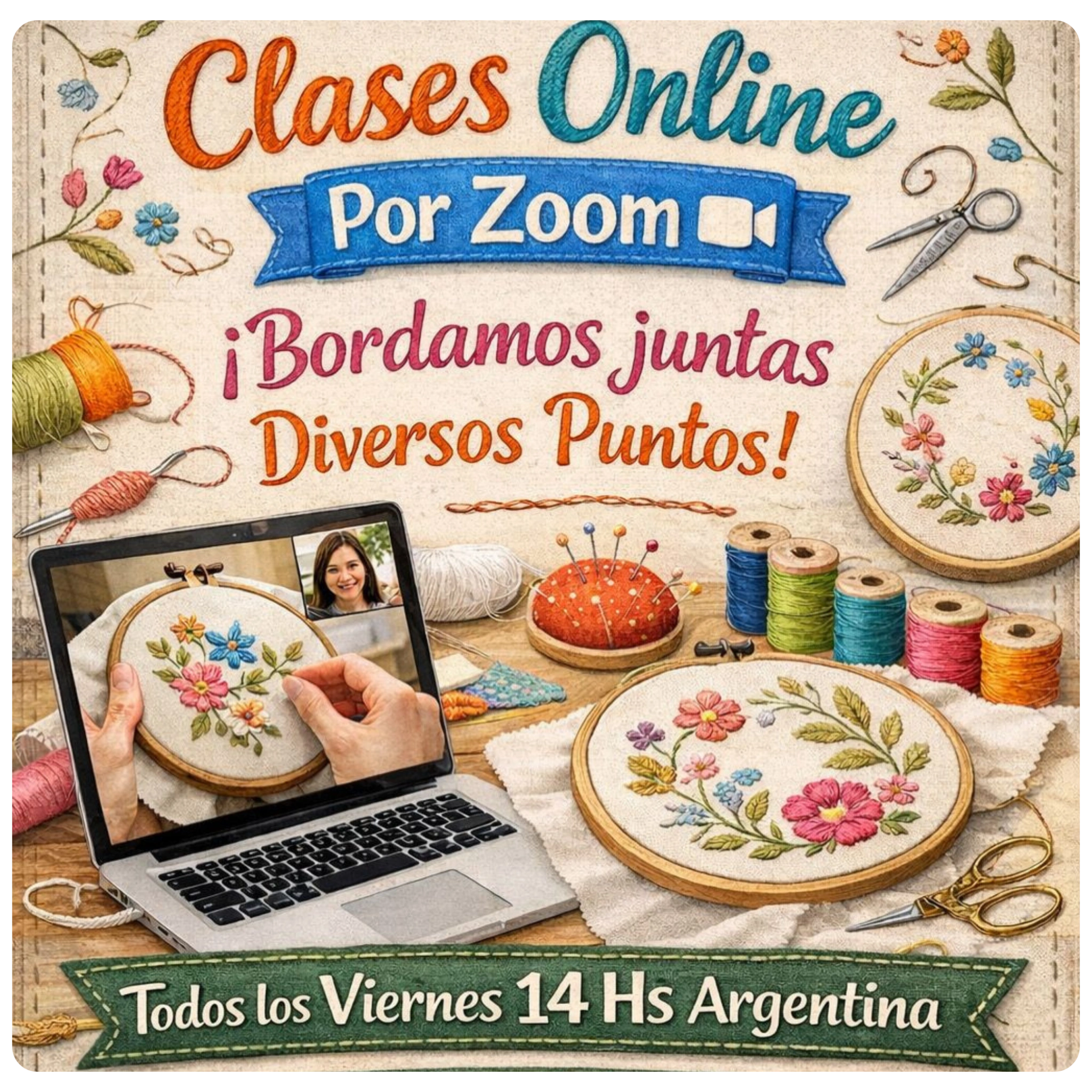 Cursos Bordados Argentina Rosario Online España