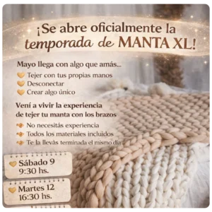 Seminario Tejido Manta XL Georgina Bordados Rosario