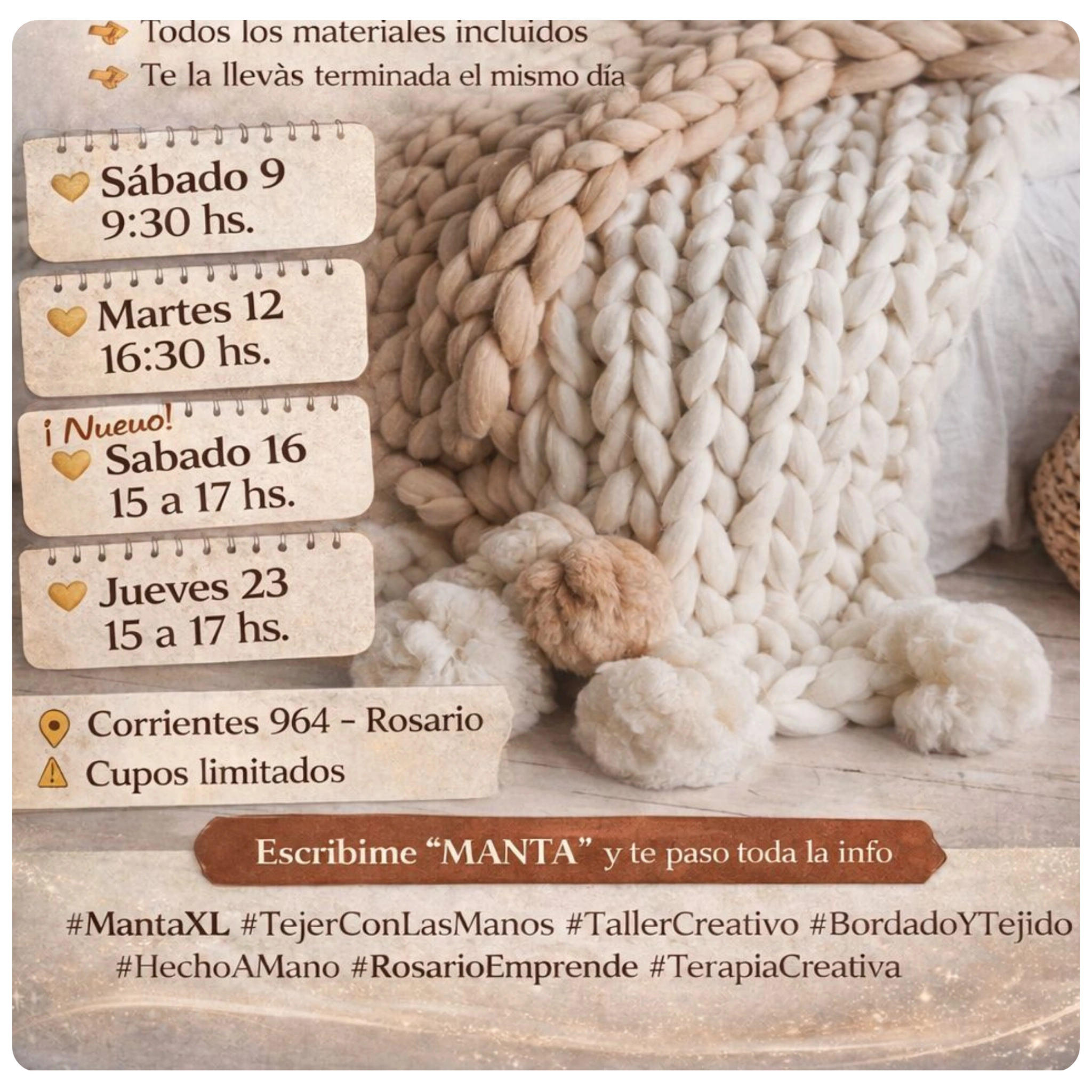 Seminario Manta XL Georgina Bordados - Imagen 2