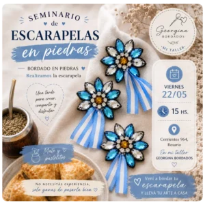 Seminario de Escarapelas Bordadas en Piedras